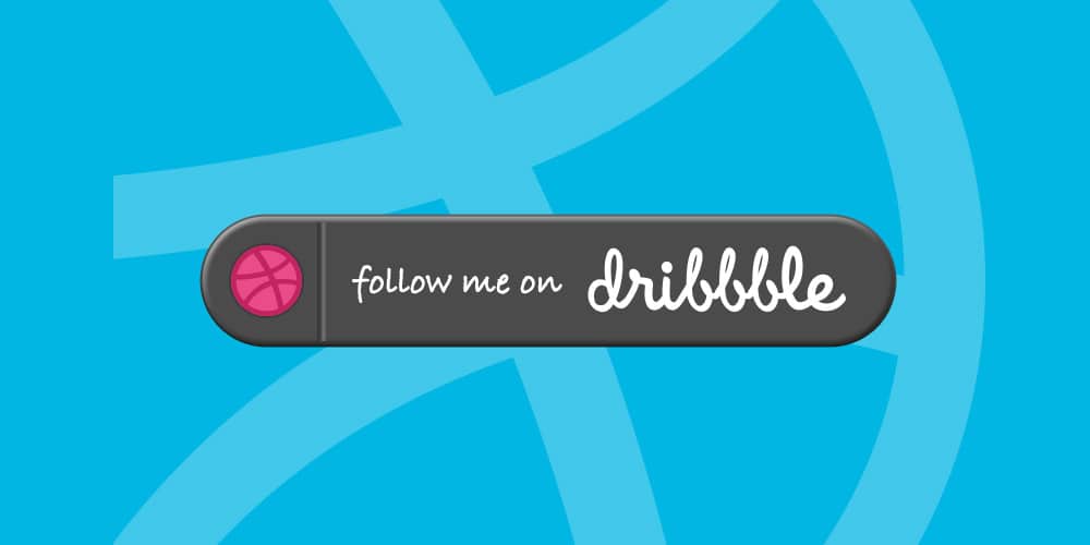 Follow Me On Dribbble Button