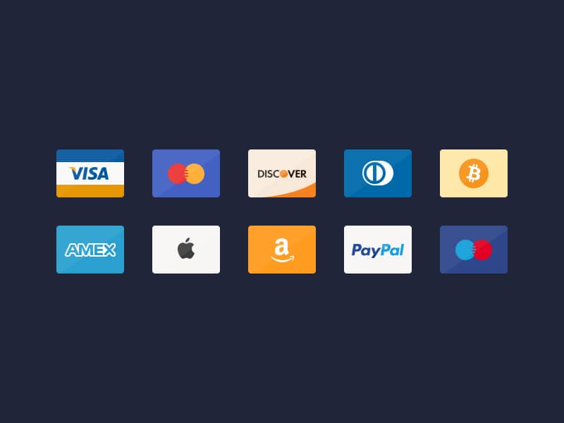 Free Payment Method & Credit Card Icon Set 15 Free Credit Card Icons PSD