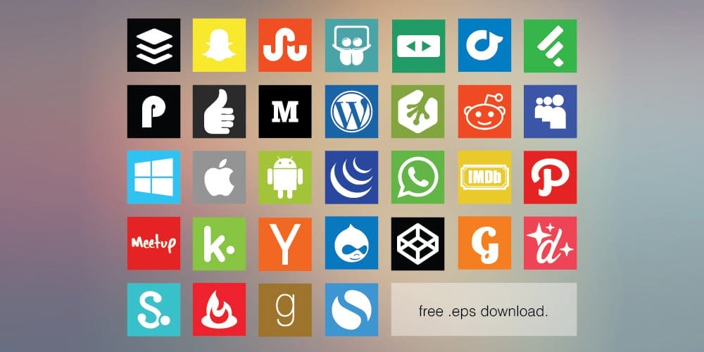 Free Flat Social Media Icon