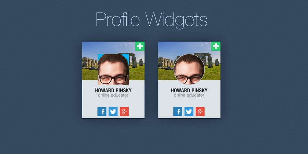 Free Profile Widget PSD