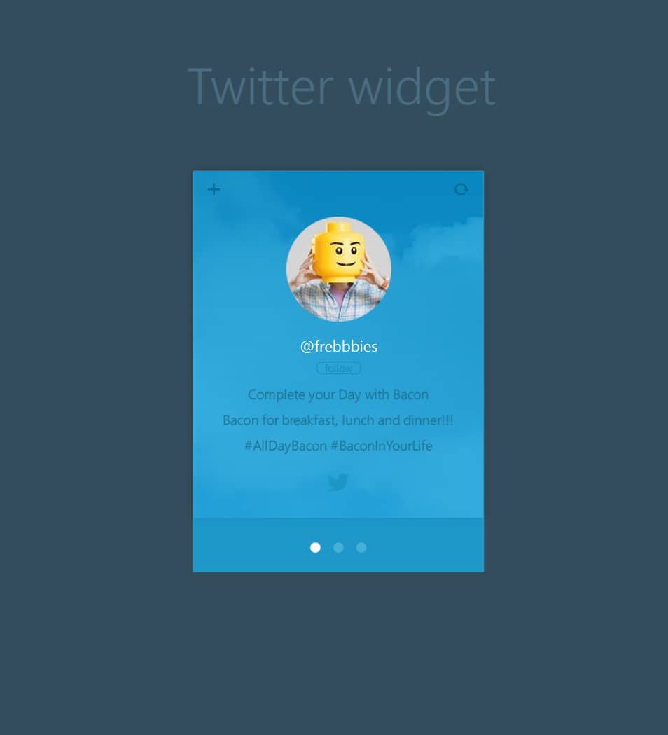 Free Twitter Widget PSD