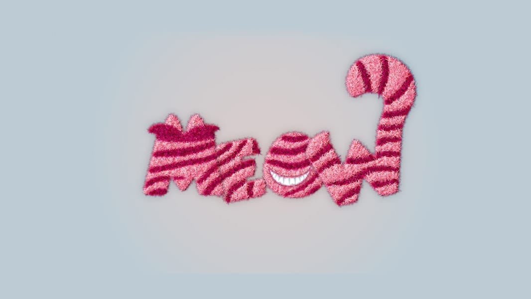  Furry-Cheshire-Cat-Inspired-Text-Effect