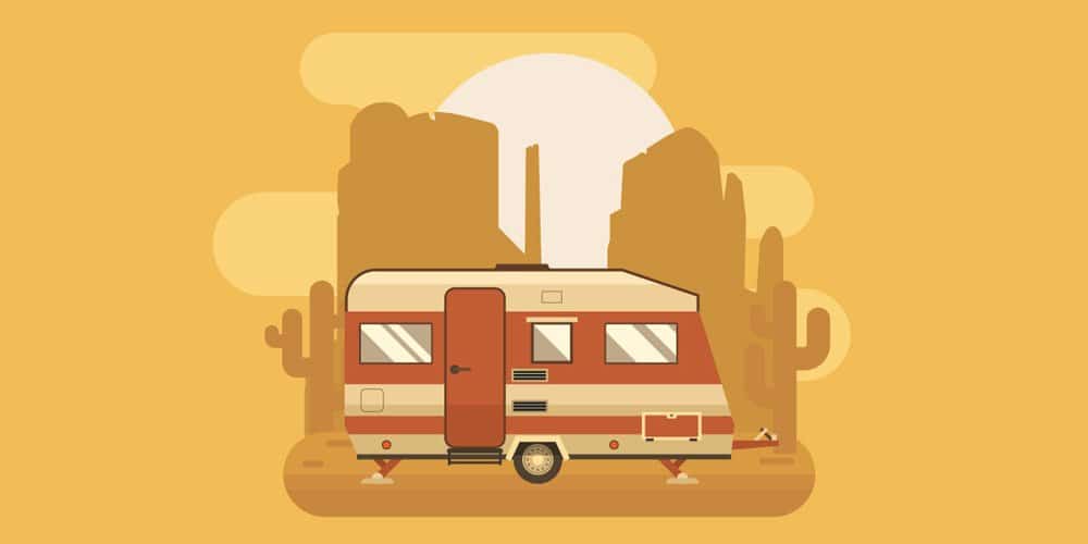 Golden Camping Trailer