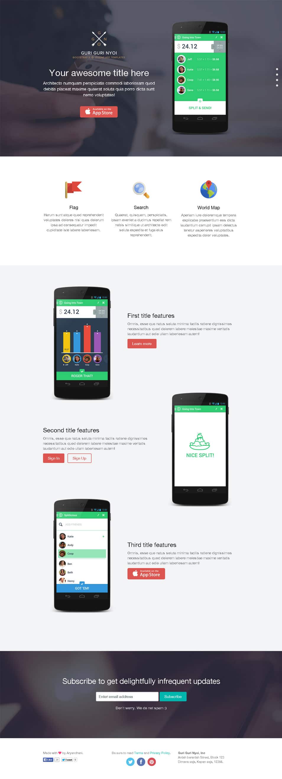 Bootstrap 3 Single Page Template › Free Html Template » CSS Author
