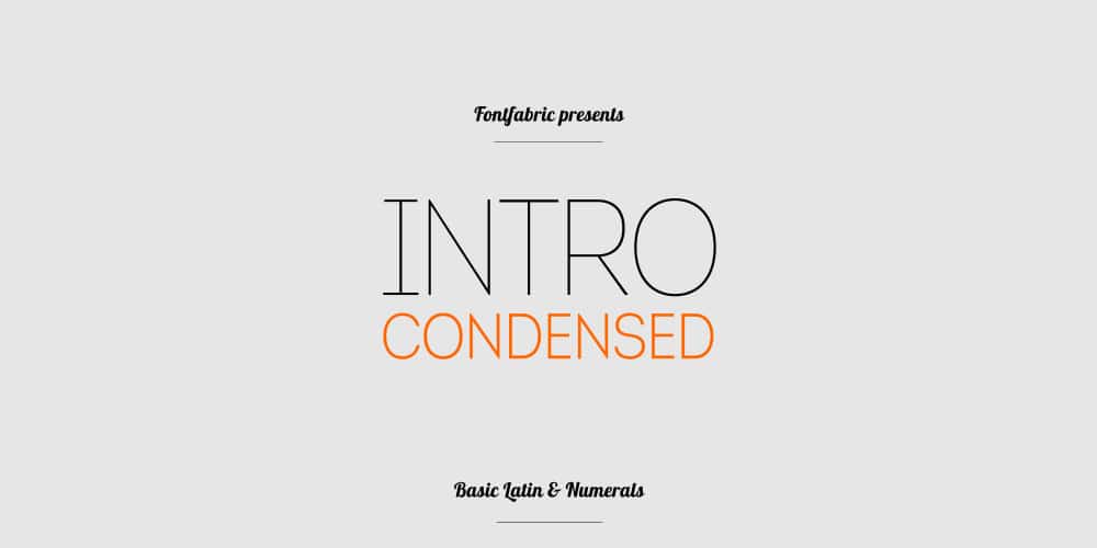 Intro Condensed Free Font