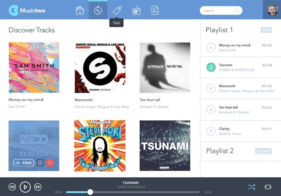 Music player PSD