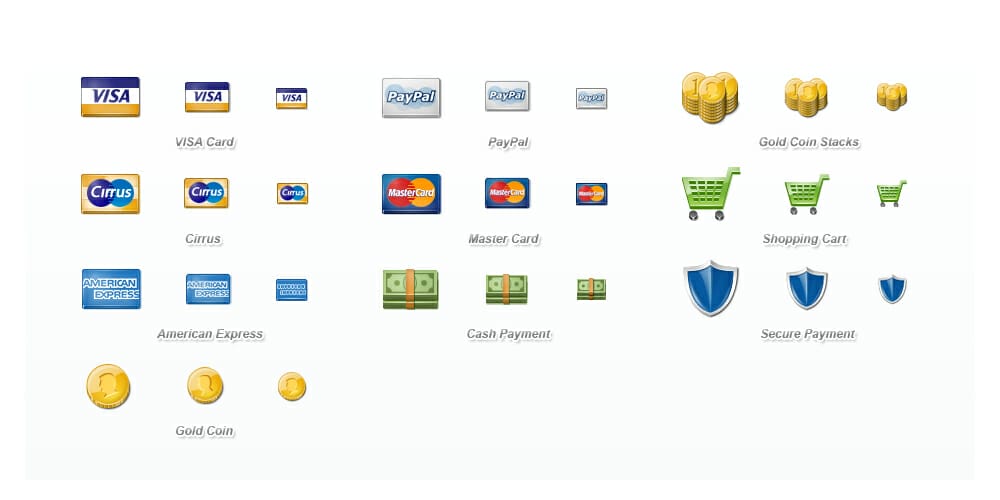 Free Payment Method & Credit Card Icon Set 45 Payment Icon Set