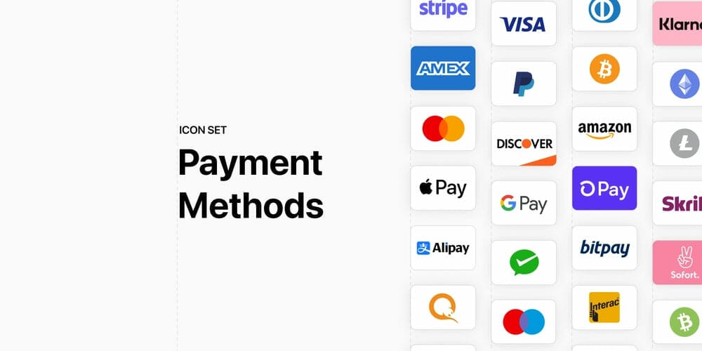Free Payment Method & Credit Card Icon Set 35 Payment Method Icons for Figma