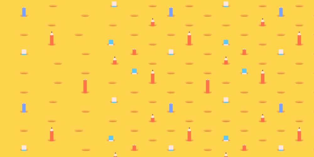 Pencil-Themed-Seamless-Pattern