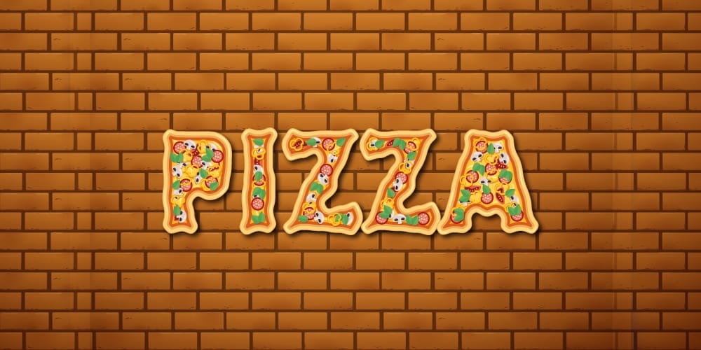 Pizza text effect