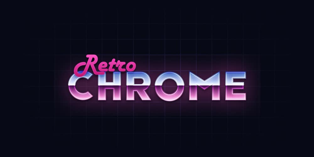 Retro-Chrome-Text-Effect