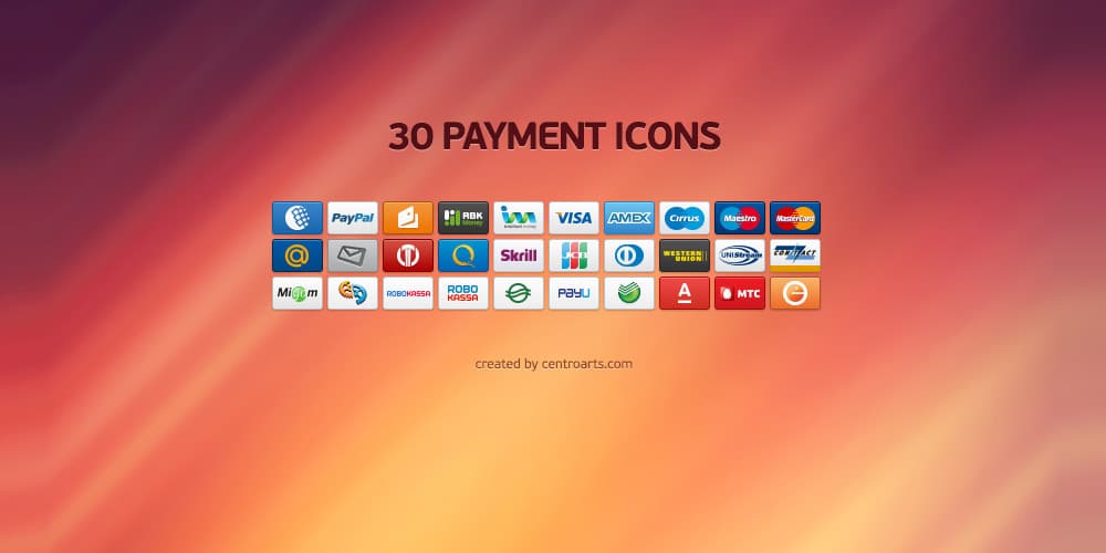 Free Payment Method & Credit Card Icon Set 27 Small and Clean Payment Icon Set