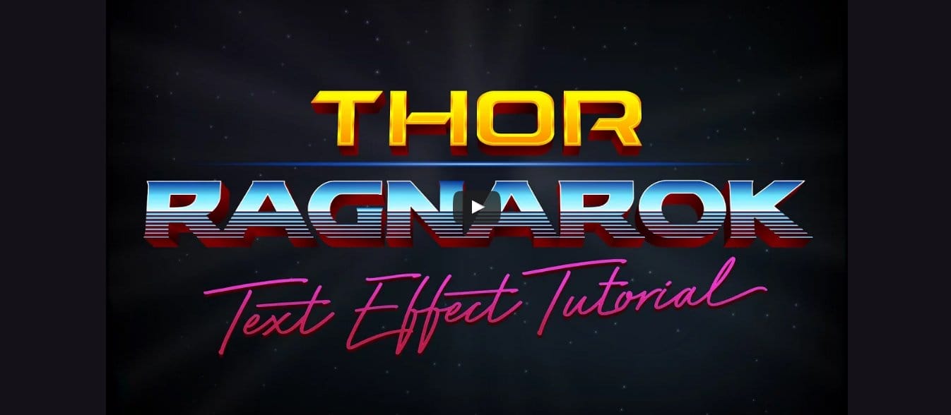 Thor Ragnarok Style Text Effect in Illustrator