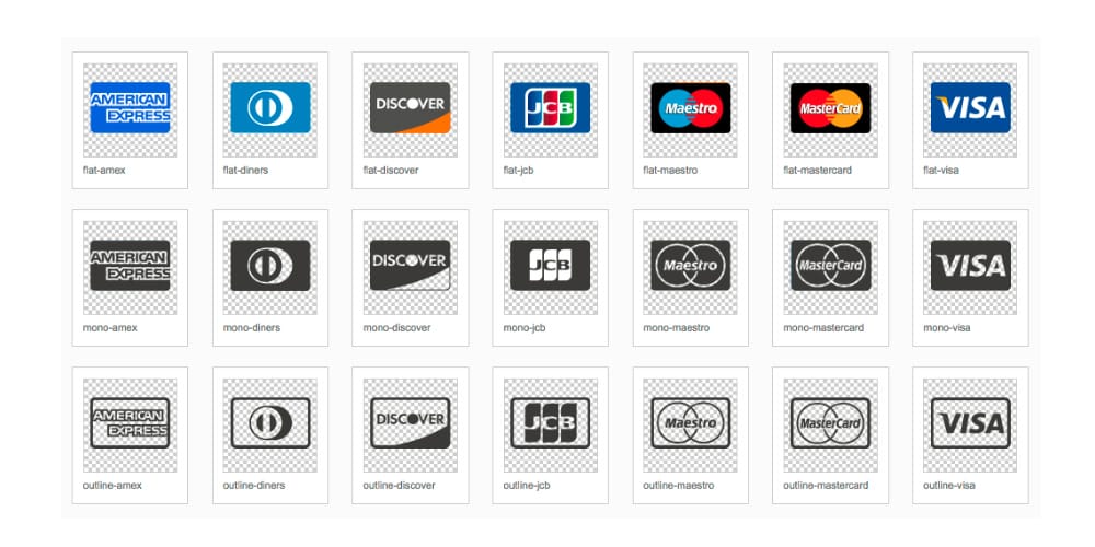 Free Payment Method & Credit Card Icon Set 30 Credit Card Provider Icons