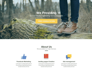 Agency Business Website Template PSD