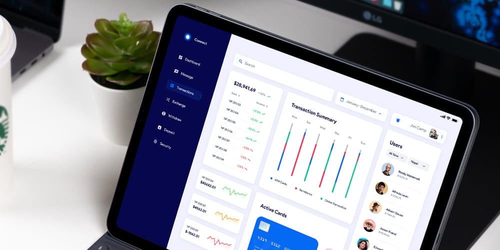 Free Dashboard UI Design PSD 65 Banking Dashboard