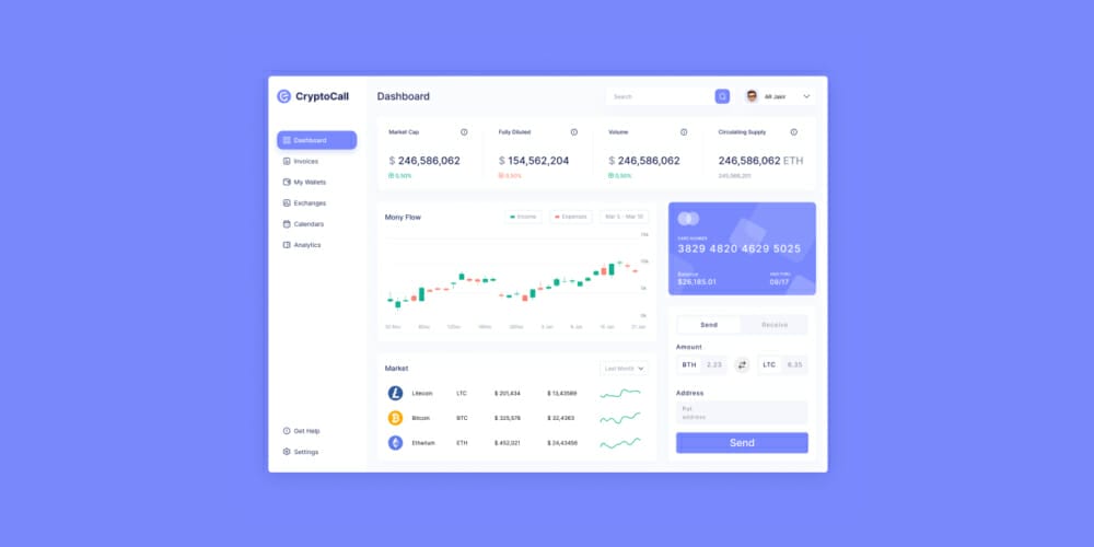 Crypto Currency Dashboard UI Kit