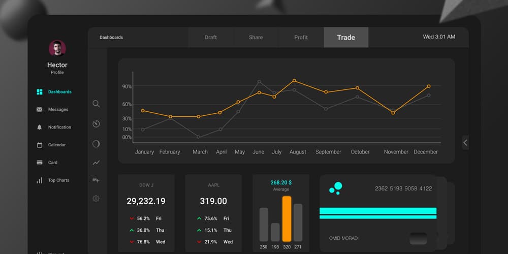 Free Dashboard UI Design PSD 99 Dashboard Interface