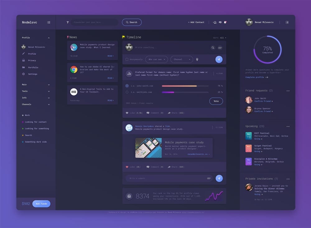 Free Dashboard UI Design PSD 45 Dashboard UI Design PSD