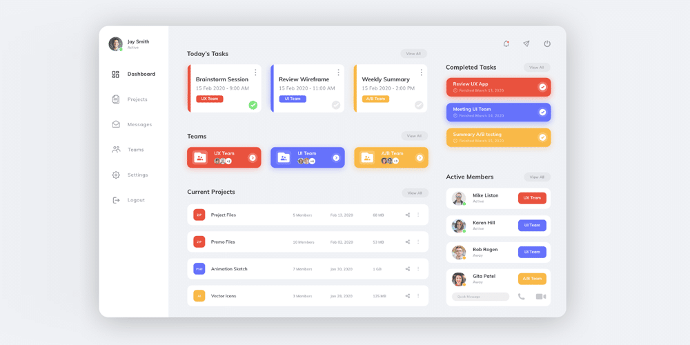 Free Dashboard UI Design PSD 130 Dashboard UI Kit