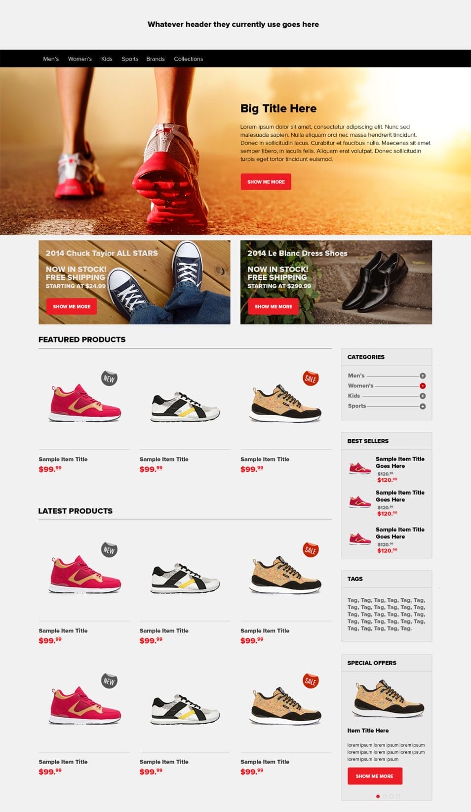 Ecommerce Home Page PSD 