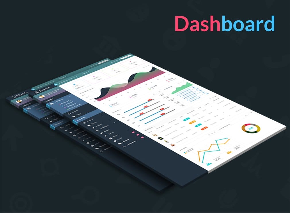 Free Dashboard UI Design PSD 28 Ekanto Admin Dashboard UI PSD