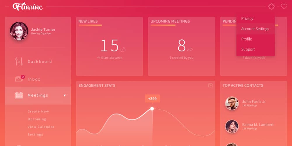 Free Dashboard UI Design PSD 18 Fliminc Admin Dashboard UI PSD