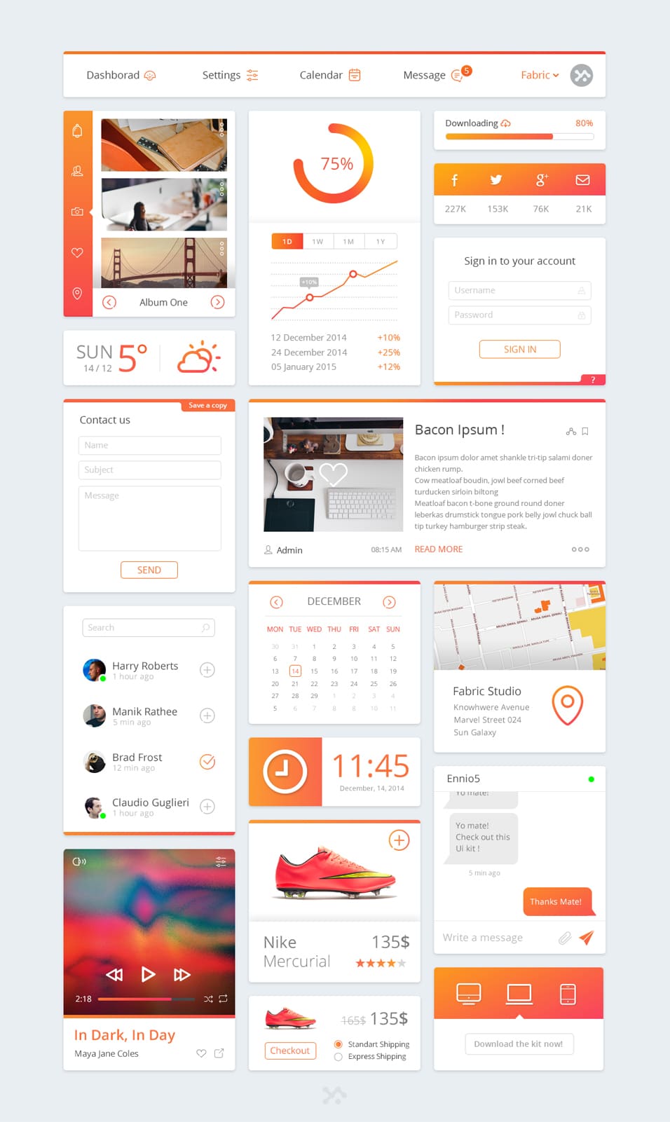 Free Dashboard UI Design PSD 81 Free Dashboard UI Kit PSD
