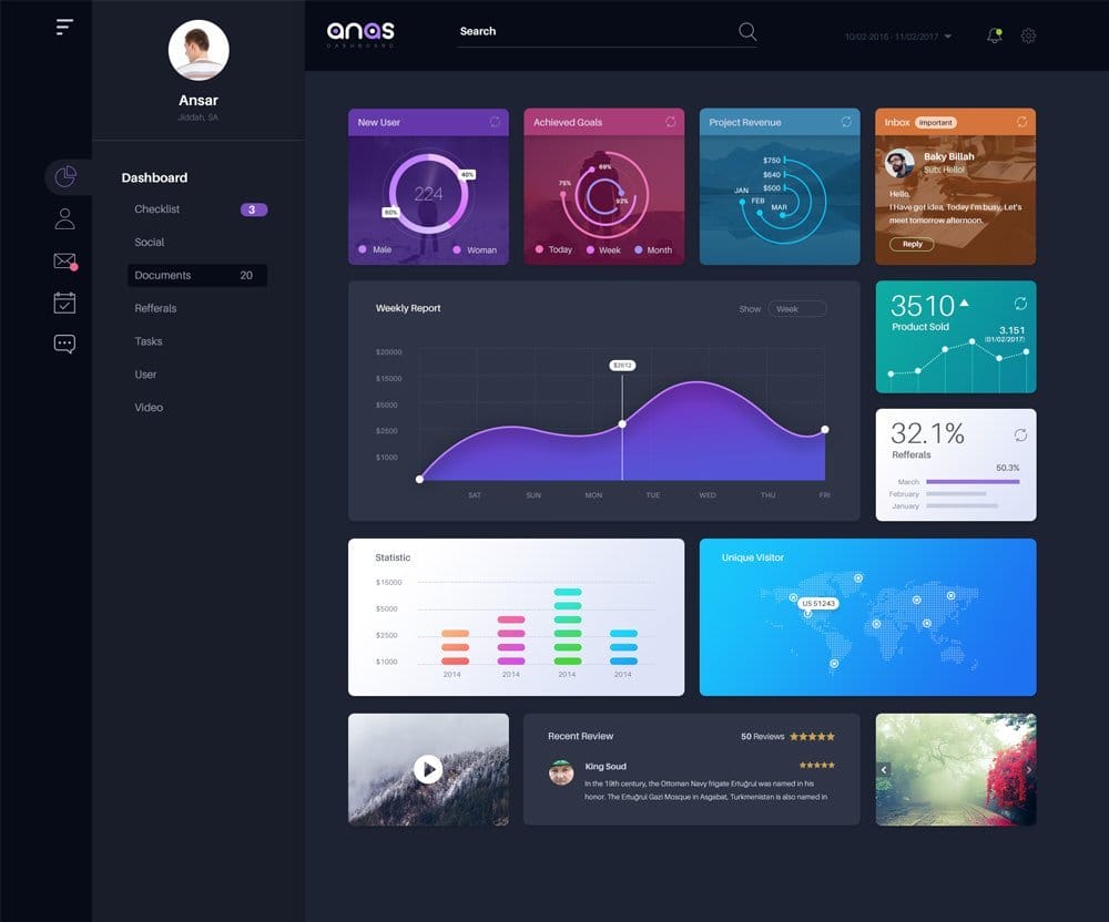 Free Dashboard UI Design PSD 34 Free Dashboard UI PSD