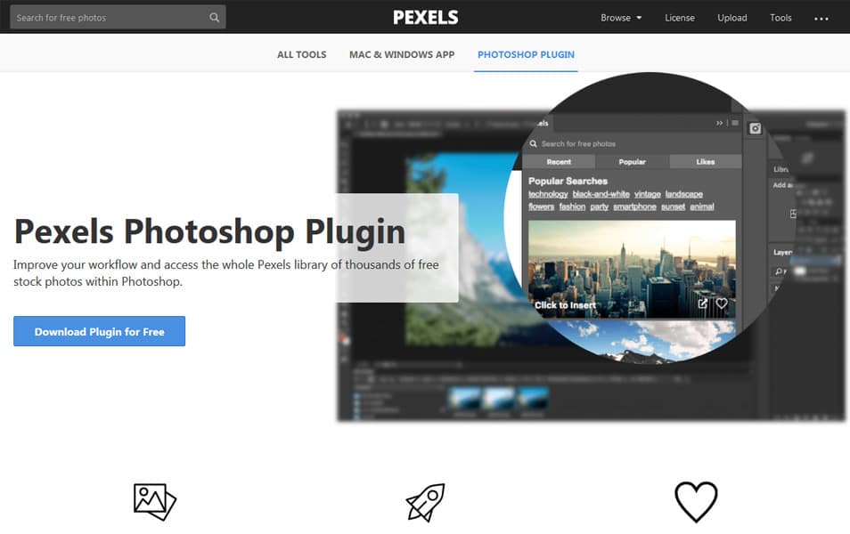 Pexels Photoshop Plugin