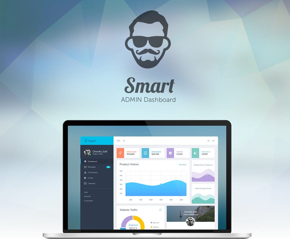Free Dashboard UI Design PSD 87 Smart Admin Dashboard PSD