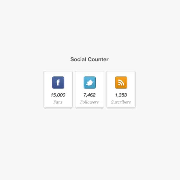 Social Counter Widget 