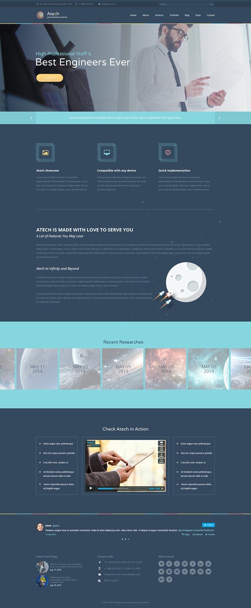 Atech Homepage Page PSD