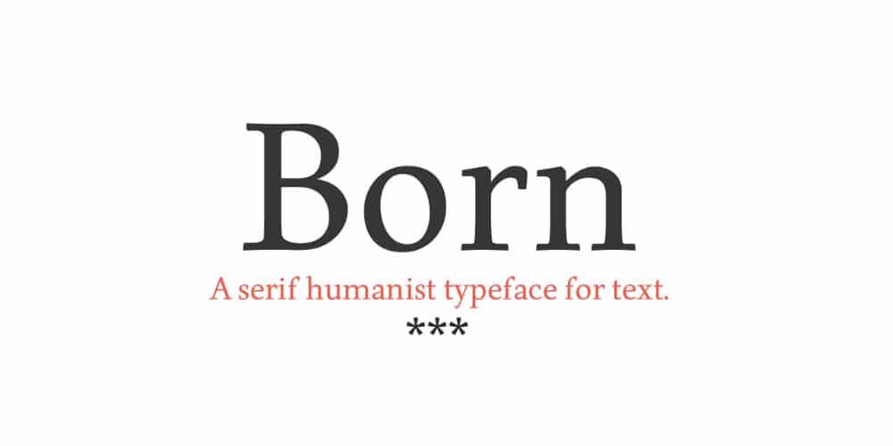 Born Typeface