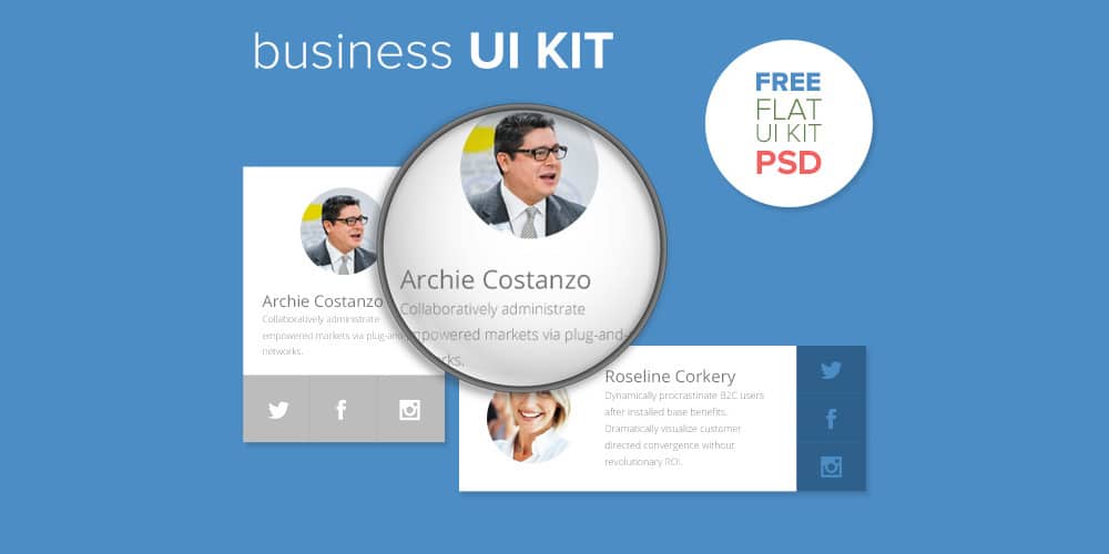 Business UI KIT Free PSD