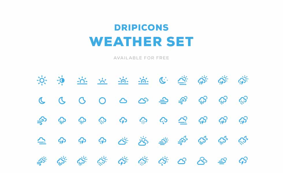 Dripicons Weather Free Icon Font