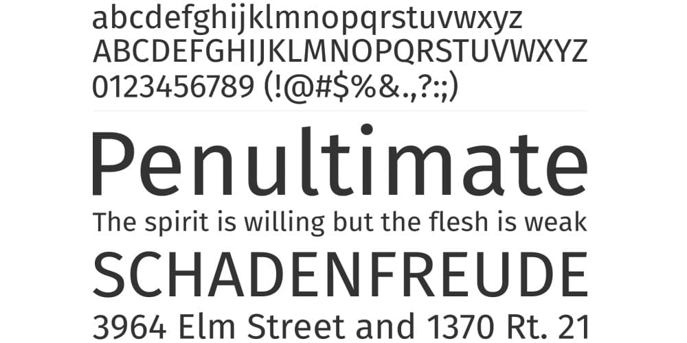 Fira Sans Free Font