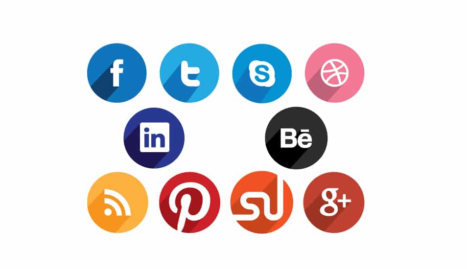 Free Circular Flat Social Media Icons