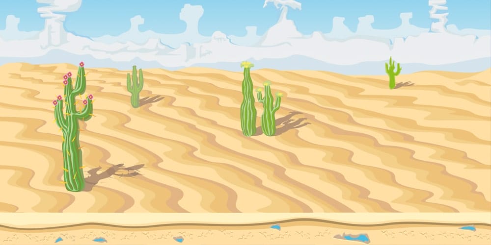 Free Desert Scrolling 2D Game Backgrounds