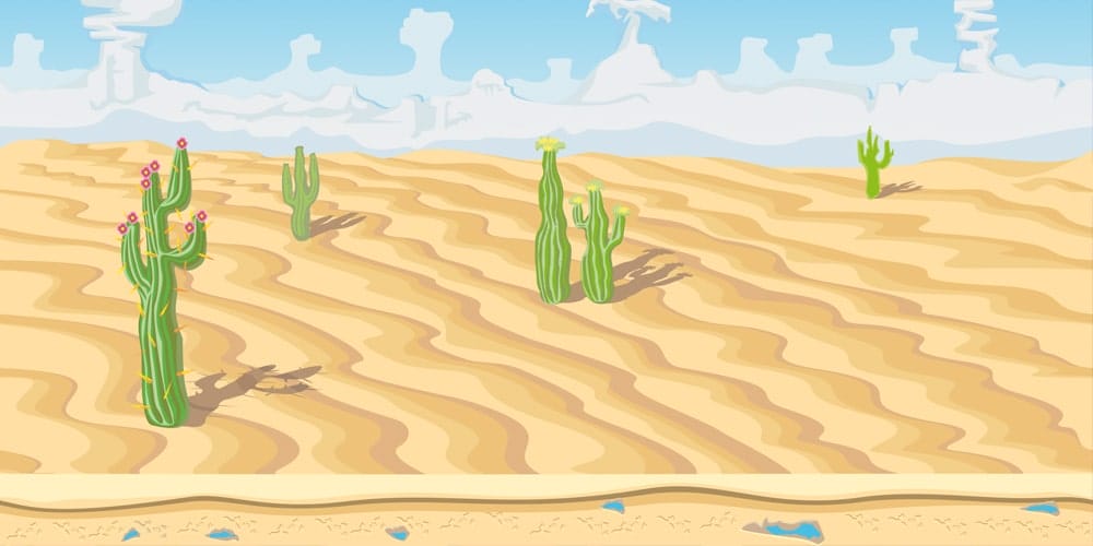 Free Desert Scrolling 2D Game Backgrounds