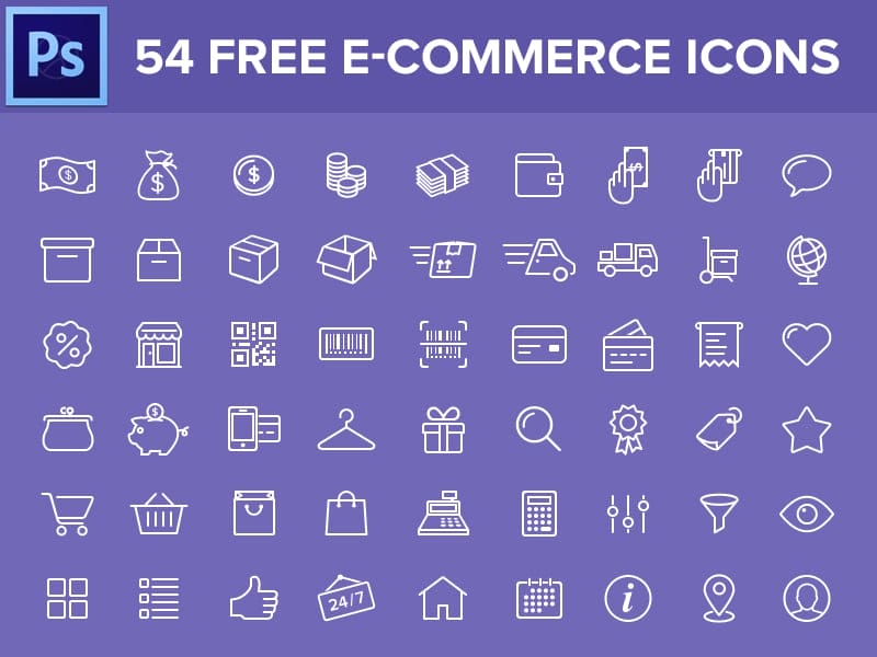 Free E Commerce Icons PSD