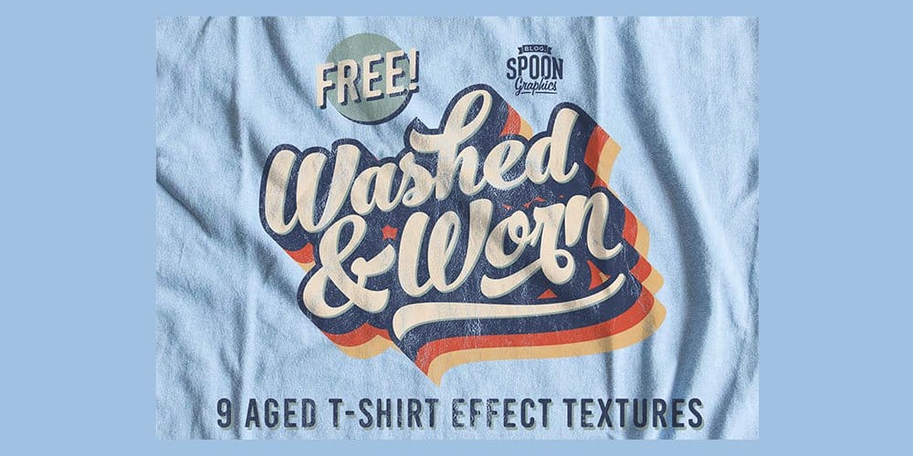 Free Washed & Worn Aged T-Shirt Effect Textures