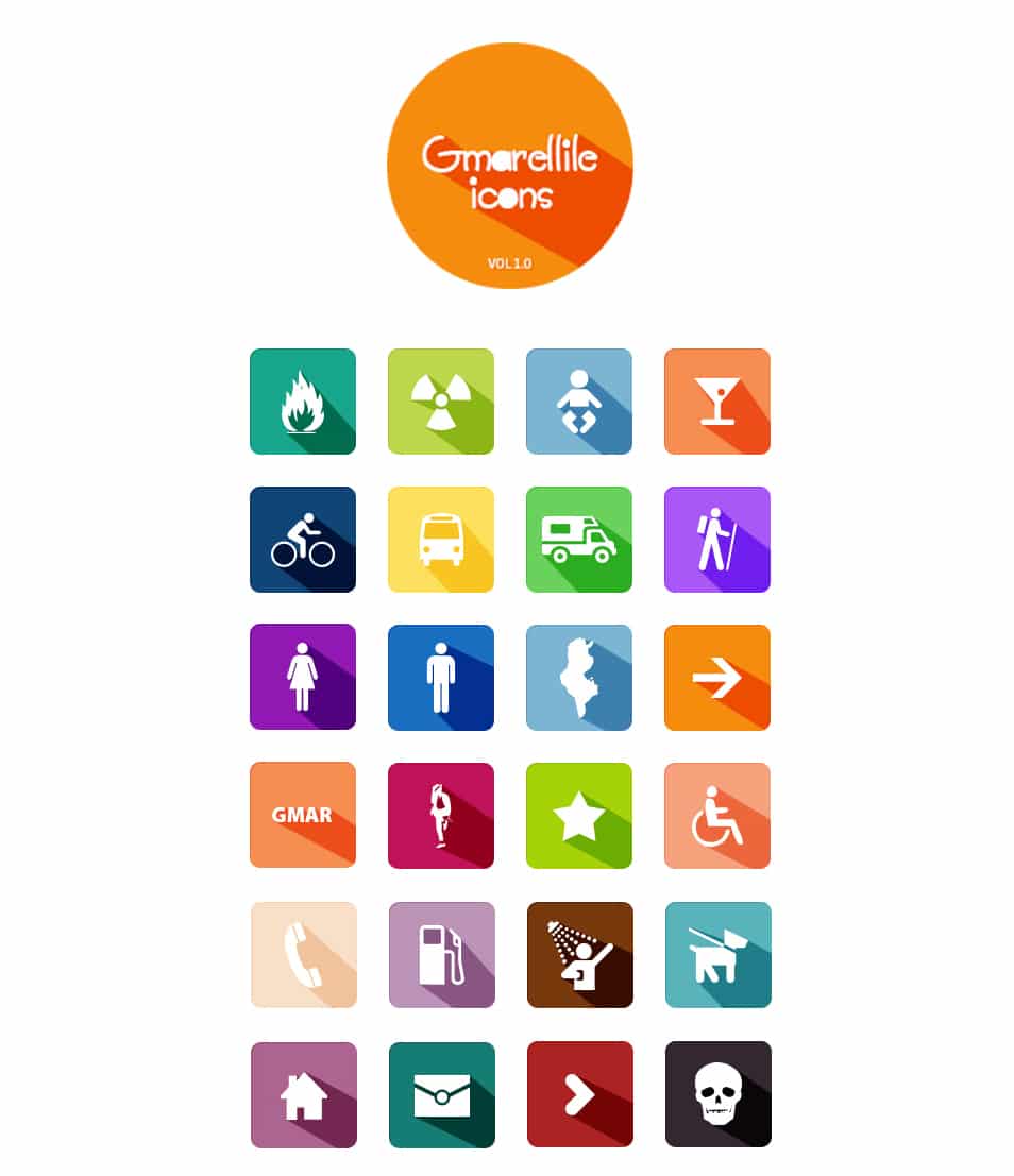 Gmarellile Flat Icons Collections