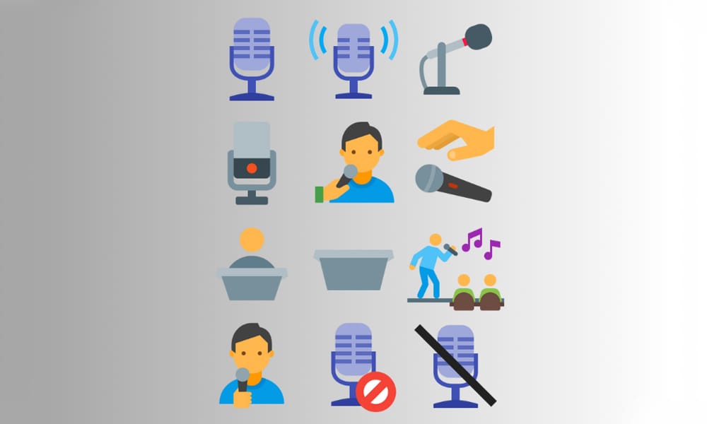 Microphone icons pack