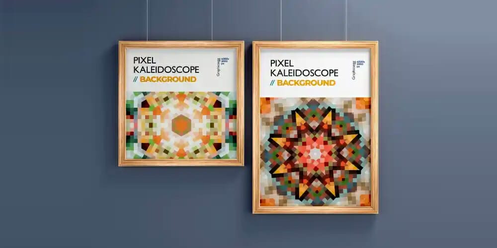 Pixel Kaleidoscope Background