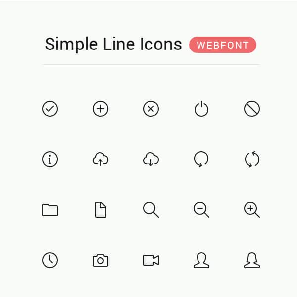  line icon fonts