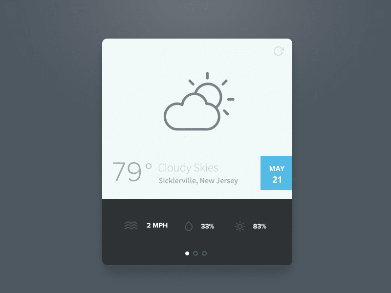 Simple Weather Widget PSD