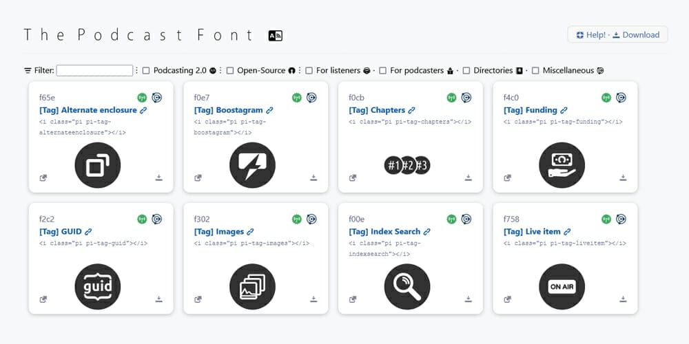 Useful Free Icon Fonts 26 The Podcast Font