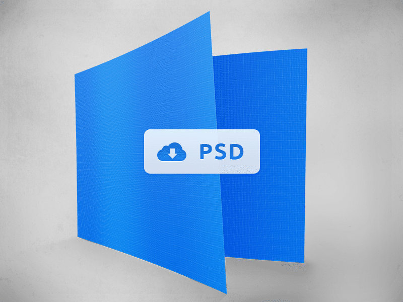 Trifold A4 landscape Mockup