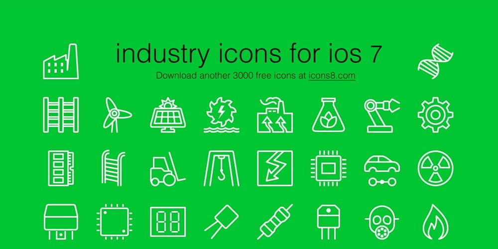 iOS7-Style Industrial Icons